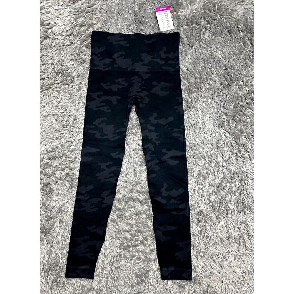 Spanx Look At Me Women's Leggings In Black Camo FL3515 Size XS NWT